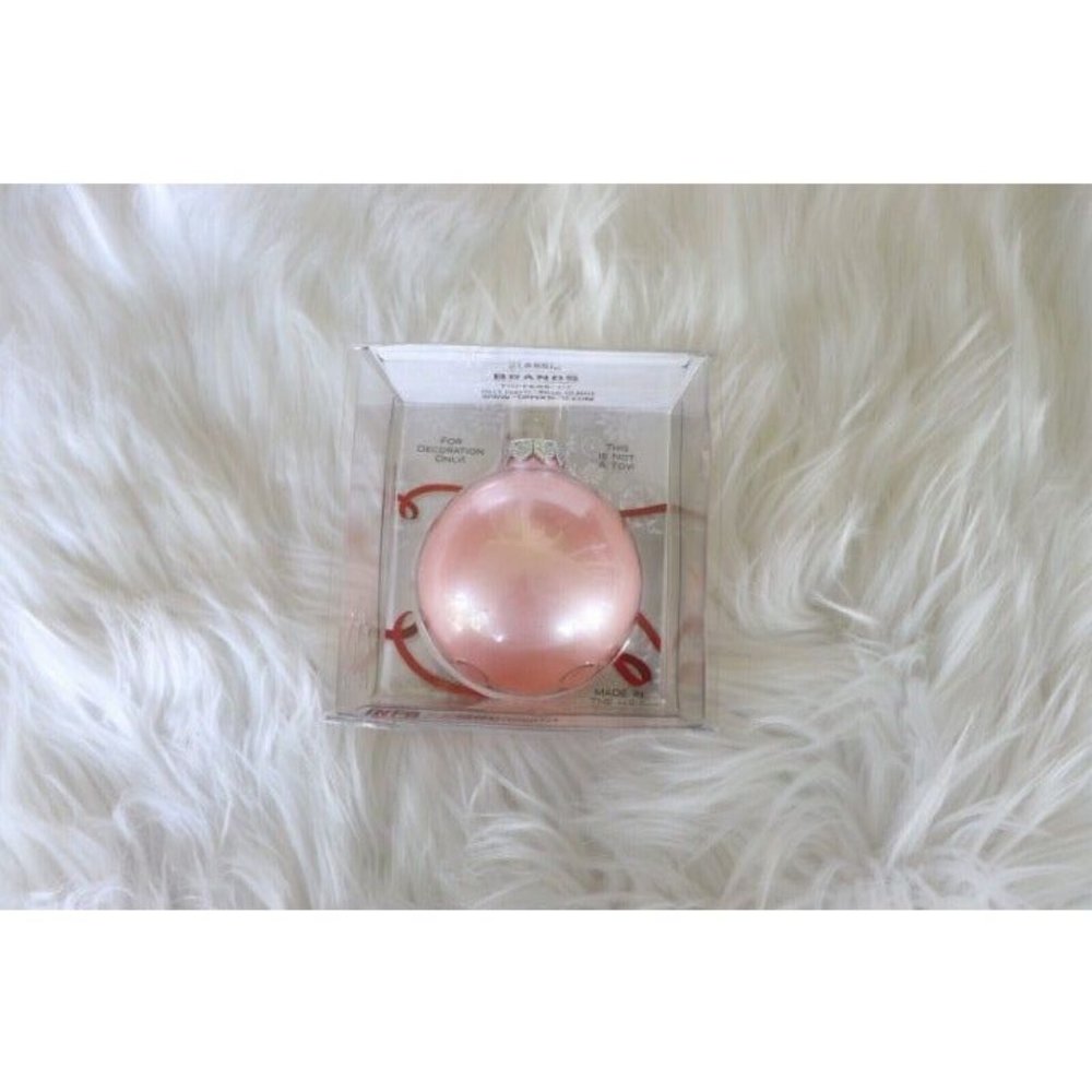 NFL Cleveland Browns Breast Cancer Awareness Christmas Glass Ornament - Picture 3 of 3
